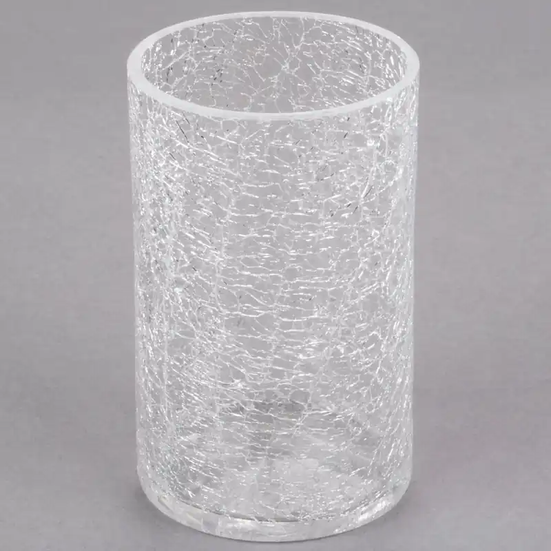Sterno 80272 Clear Crackle One Piece Glass Liquid Candle Holder Special Discount
