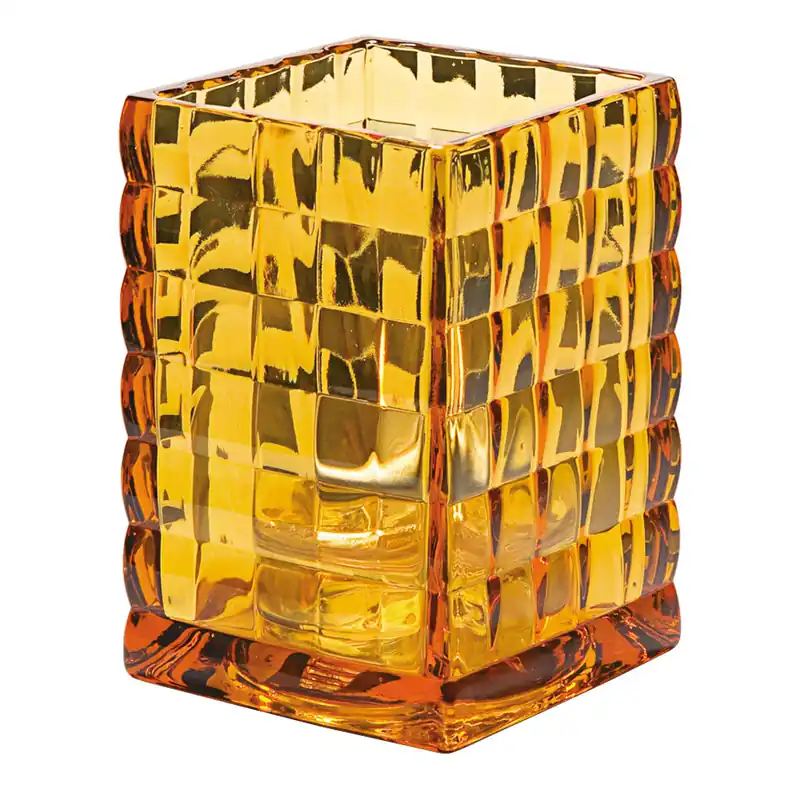 Hollowick 1533A 3 3/4" Amber Glass Optic Block Lamp Don’t Miss Out