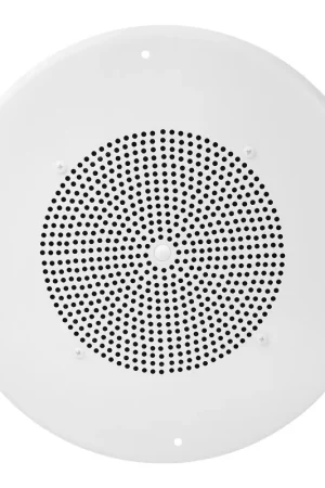 Worldwide Shipping Speco Technologies 86 Series 8" White Classic Grille In-Ceiling Speaker with Transformer and Volume Control G86TCG - 70/25V, 15W, 100 dB